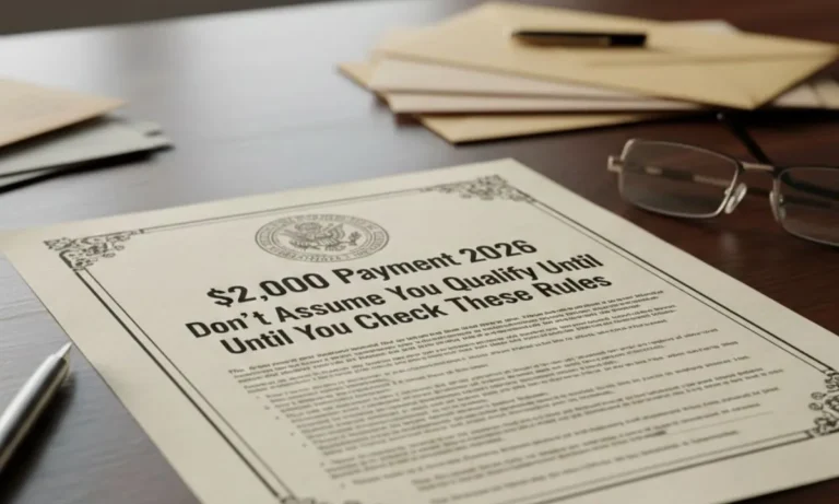 $2,000 Federal Payment 2026: Don’t Assume You Qualify Until You Check These Rules