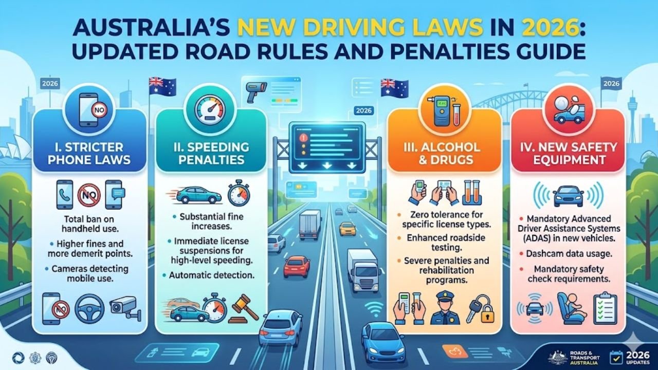 Australia’s New Driving Laws in 2026: Updated Road Rules and Penalties Guide