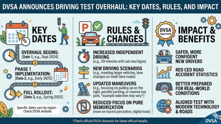 DVSA Announces Driving Test Overhaul – Key Dates, Rules, and Impact