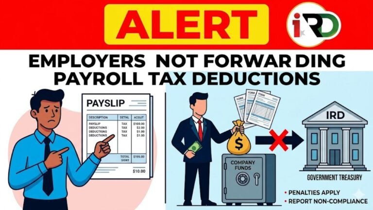 IRD Issues Alert on Employers Not Forwarding Payroll Tax Deductions