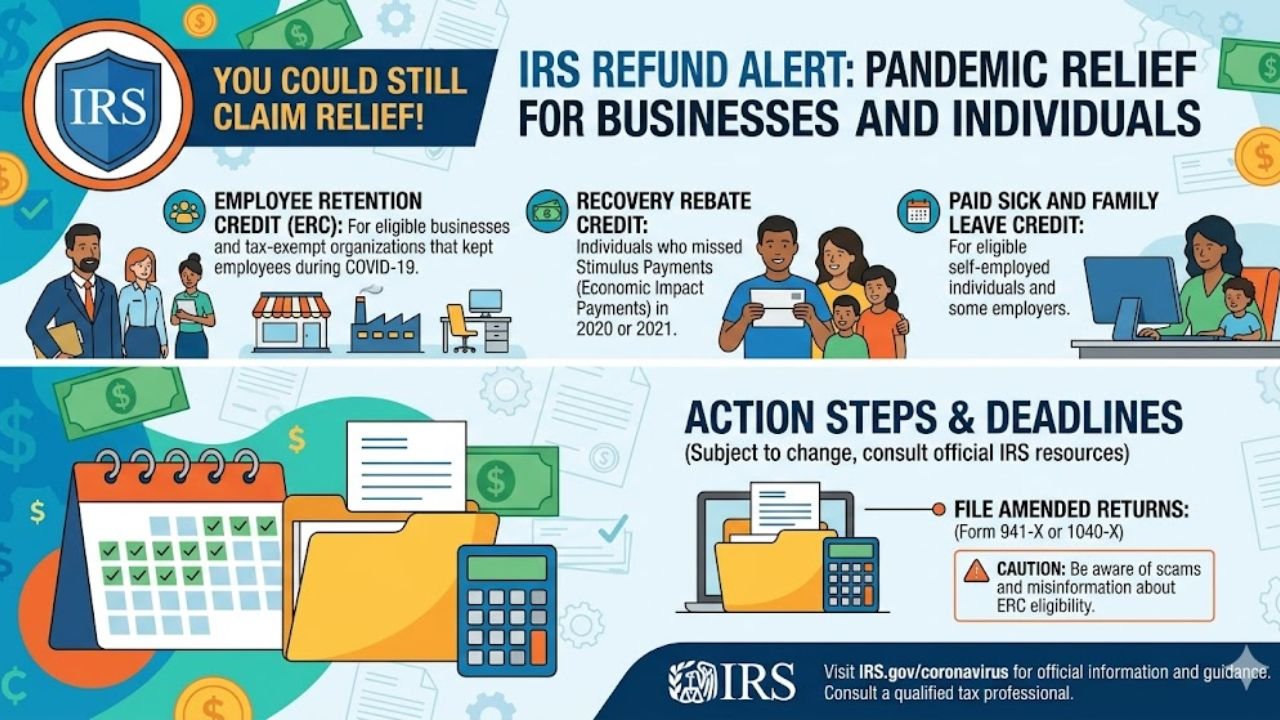 IRS Refund Alert: Businesses and Individuals Could Still Claim Pandemic Relief