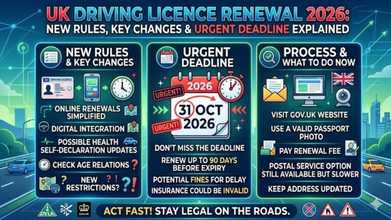 UK Driving Licence Renewal 2026: New Rules, Key Changes, and Urgent Deadline Explained