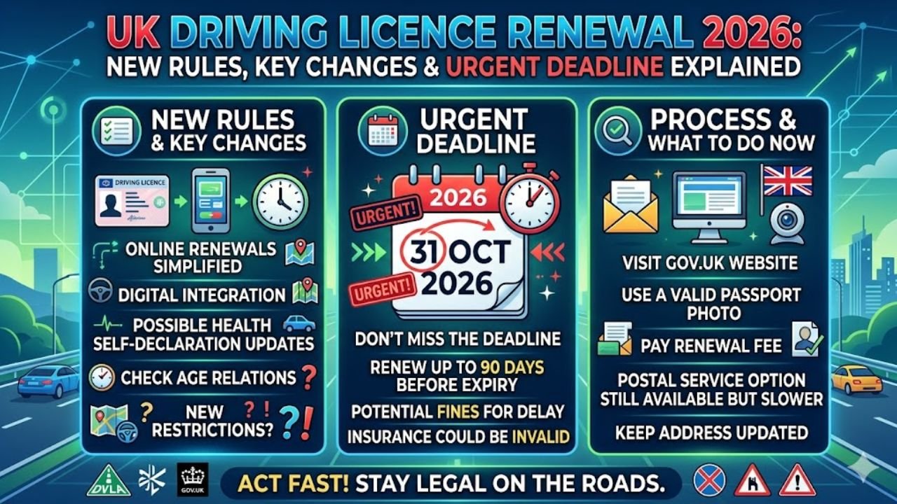 UK Driving Licence Renewal 2026: New Rules, Key Changes, and Urgent Deadline Explained
